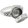 Sterling Silver Moon Pentacle Poison Ring