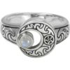 Crescent Moon with Moonstone Ring