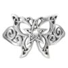 Silver Butterfly Pentagram Ring