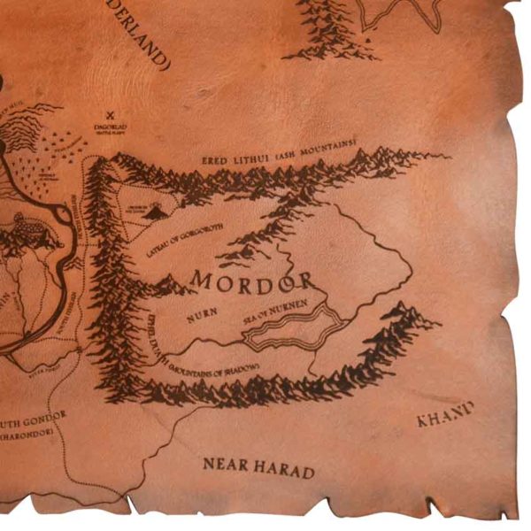 Leather Map of Middle Earth