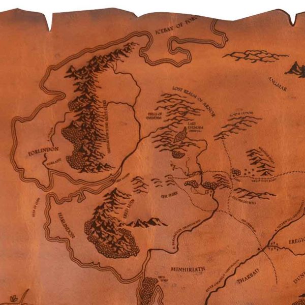 Leather Map of Middle Earth