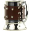 Medieval Tankard with Studded Leather Wrap