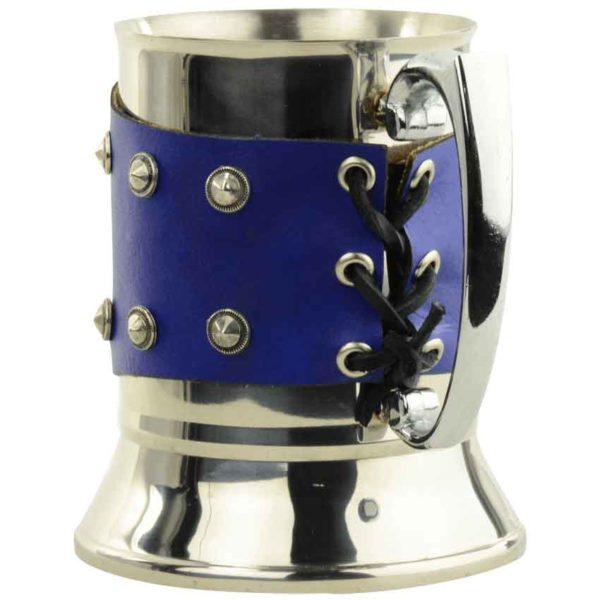 Medieval Tankard with Studded Leather Wrap