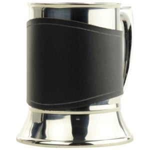 Medieval Tankard with Plain Leather Wrap