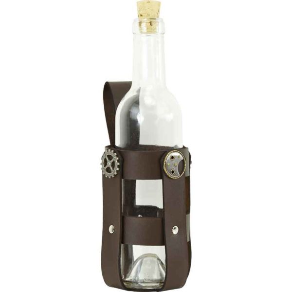 Steampunk Leather Bottle Holder