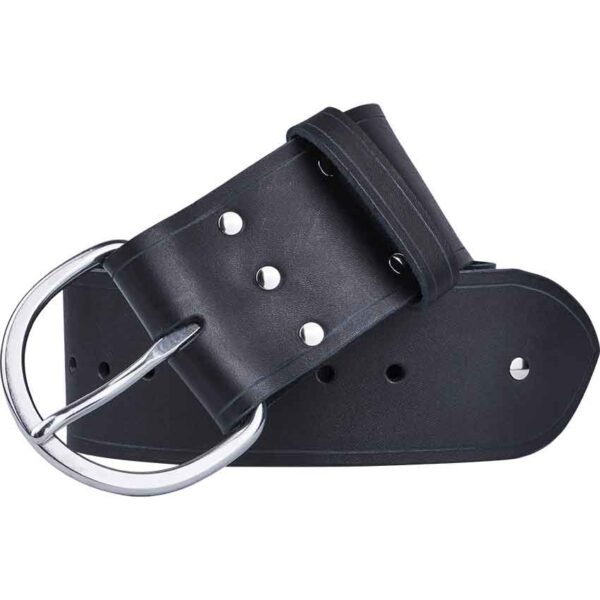 Simple Studded Wide Buckle Belt