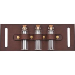 Steampunk Utility Belt Add-On - Triple Vial Slide