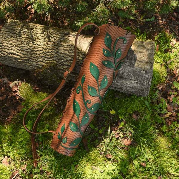 Elven Leaf Leather Quiver