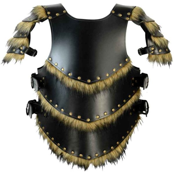 Savage Warrior Leather Armour with Pauldrons