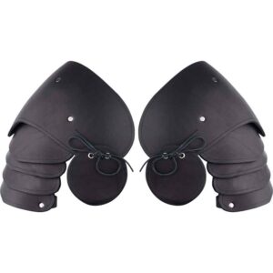 Knightly Leather Pauldrons with Besagews