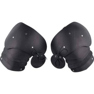 Knightly Leather Pauldrons with Besagews