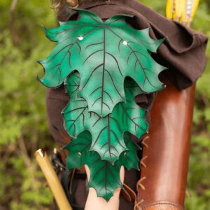 Elven Leaf Leather Pauldron Harness