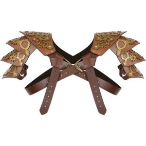 Leather Steampunk Gear Single Pauldron