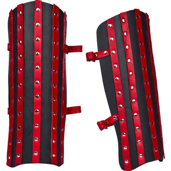 Banded Leather Greaves - 7/8 oz.