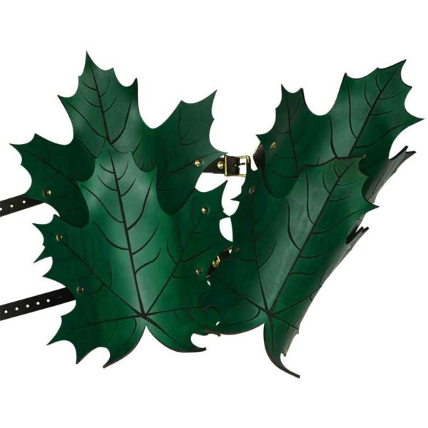 Elven Leaf Leather Greaves