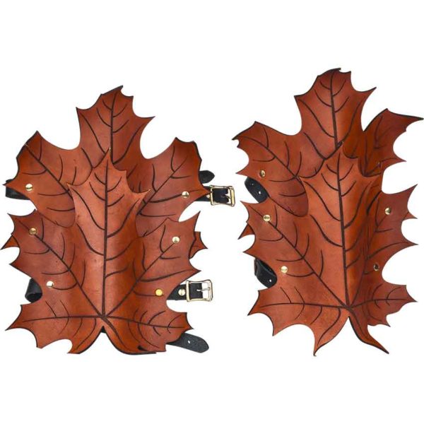 Elven Leaf Leather Greaves