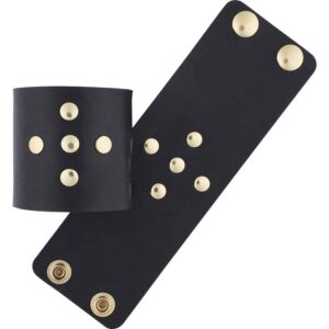 Crusader Cross Leather Wrist Cuffs