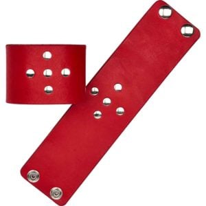 Crusader Cross Leather Wrist Cuffs