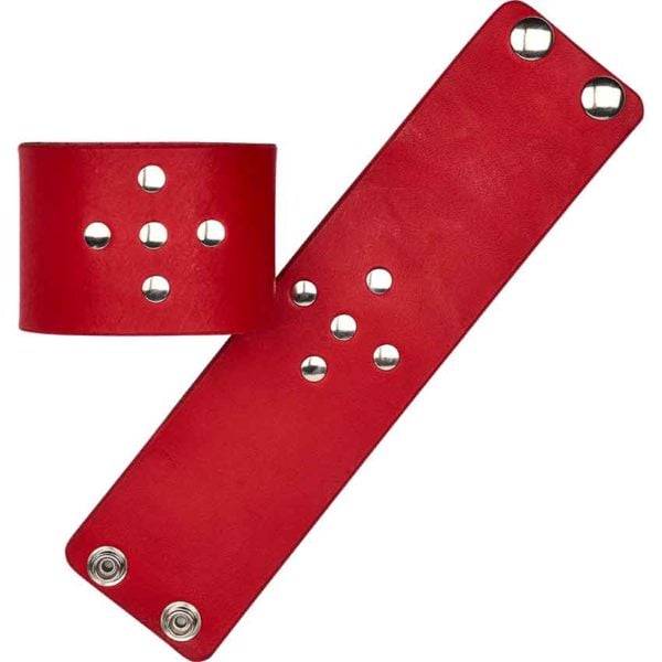 Crusader Cross Leather Wrist Cuffs