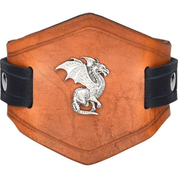Winged Dragon Leather Wrist Cuffs
