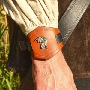 Winged Dragon Leather Wrist Cuffs