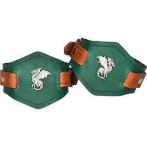 Winged Dragon Leather Wrist Cuffs