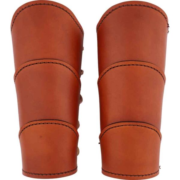 Classic Warrior Leather Arm Bracers
