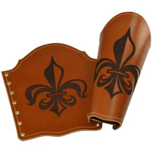 Engraved Fleur de Lis Bracers