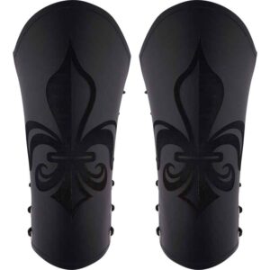 Engraved Fleur de Lis Bracers