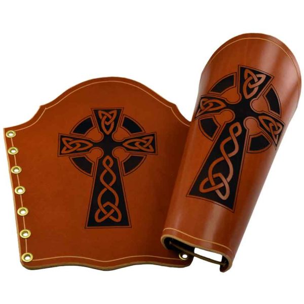 Engraved Celtic Cross Bracers