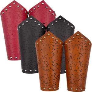 Distressed Leather Arm Bracers