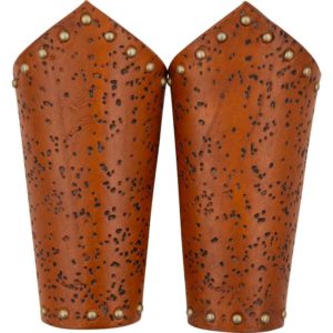 Distressed Leather Arm Bracers