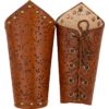 Distressed Leather Arm Bracers