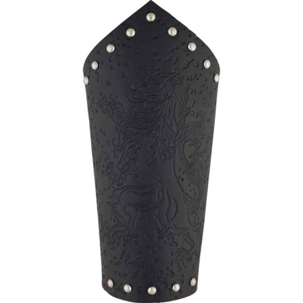 Rampant Lion Leather Arm Bracers