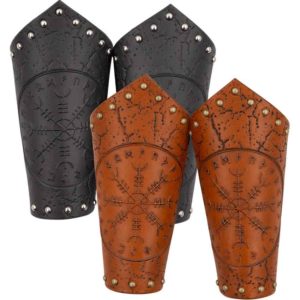 Helm of Awe Leather Arm Bracers