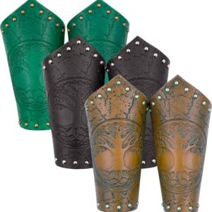 Tree of Life Leather Arm Bracers