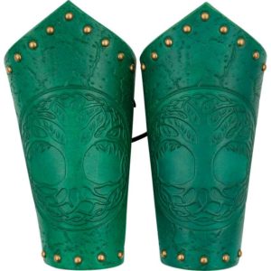 Tree of Life Leather Arm Bracers