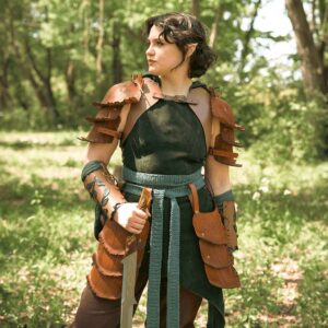 Hooded Woodland Bolero Jacket with Pauldrons
