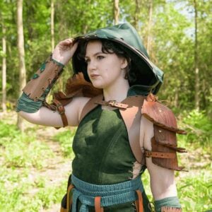 Hooded Woodland Bolero Jacket with Pauldrons