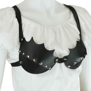 Plain Gothic Leather Bra