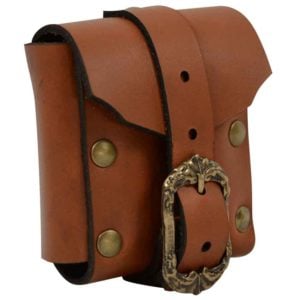 Small Gothic Leather Belt Pouch
