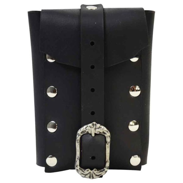 Large Gothic Leather Belt Pouch