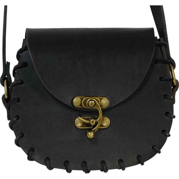 Leather Pouch with Shoulder Strap