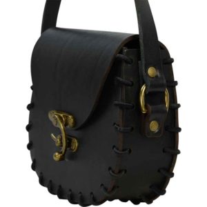 Leather Pouch with Shoulder Strap
