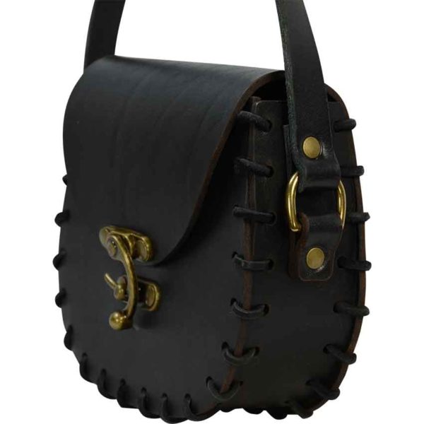 Leather Pouch with Shoulder Strap