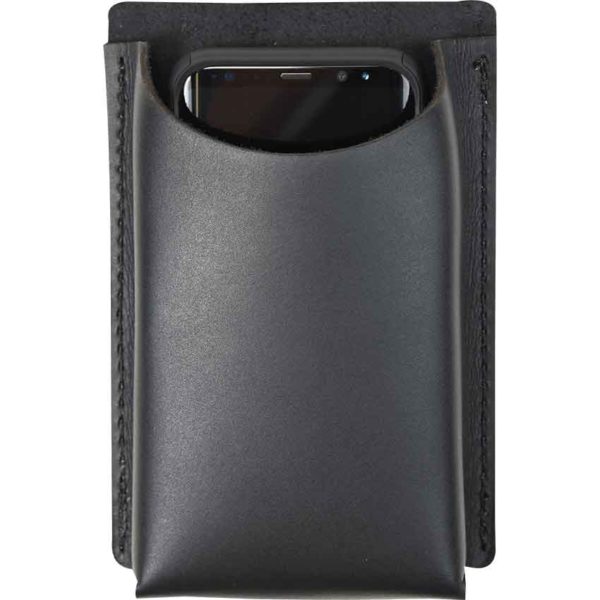 Open Top Leather Phone Holder