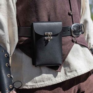 Leather Phone Holder with Clasp