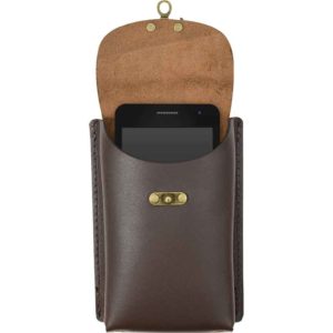 Leather Phone Holder with Clasp