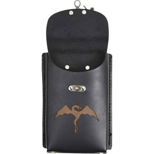 Dragon Leather Phone Holder with Clasp