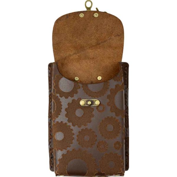Steampunk Leather Phone Holder with Clasp